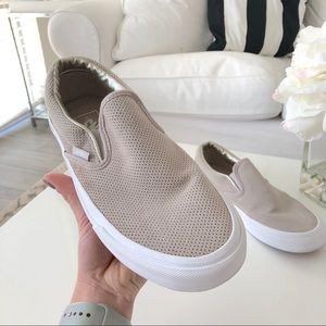 Vans || perforated suede slip on sneaker || sz 7.5